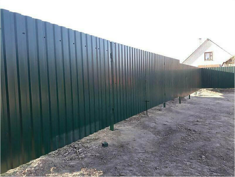 Забор, ворота, калитка из зеленого профлиста 150м фото 5 в Анапе