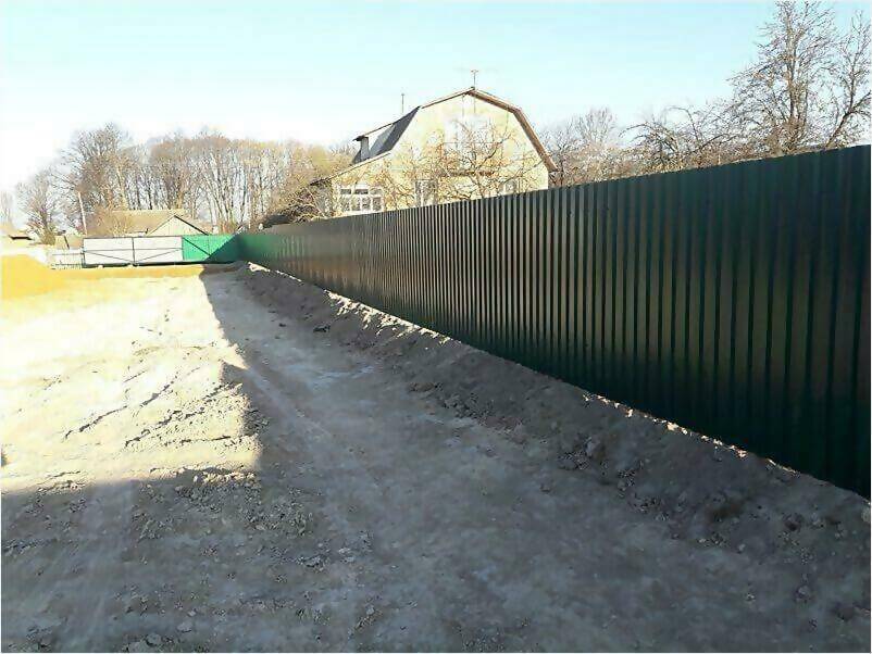 Забор, ворота, калитка из зеленого профлиста 150м фото 4 в Анапе