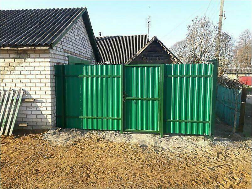 Забор, ворота, калитка из зеленого профлиста 150м фото 1 в Анапе