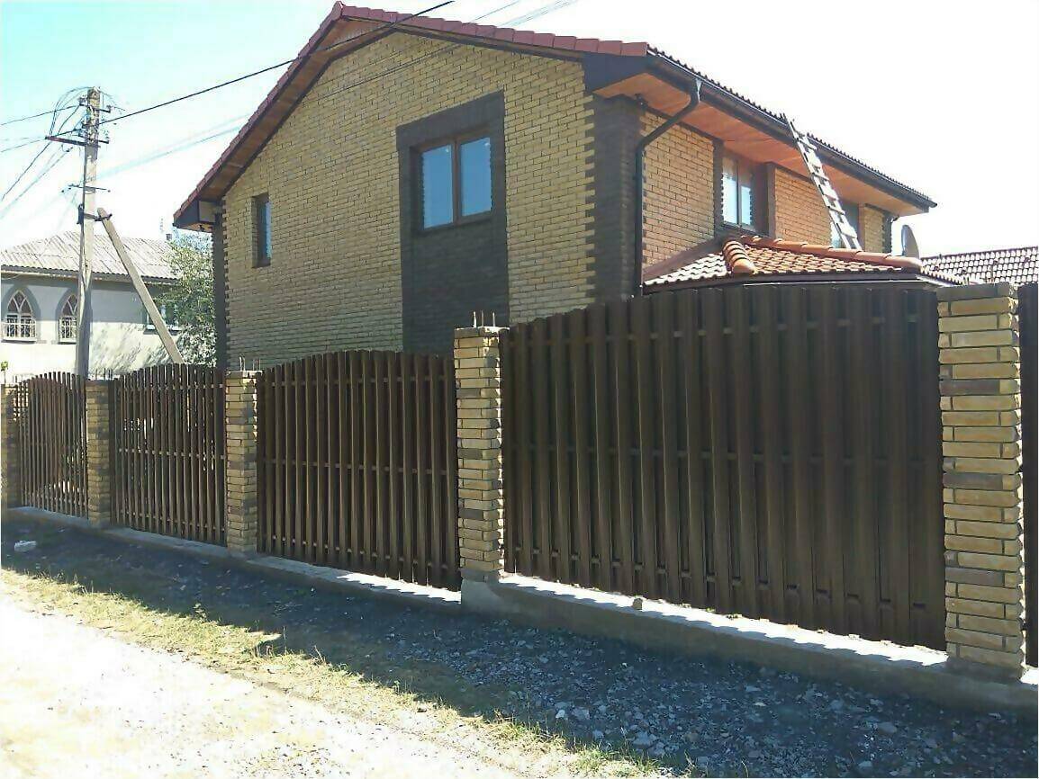 забор из штакетника 110м фото6 в Анапе