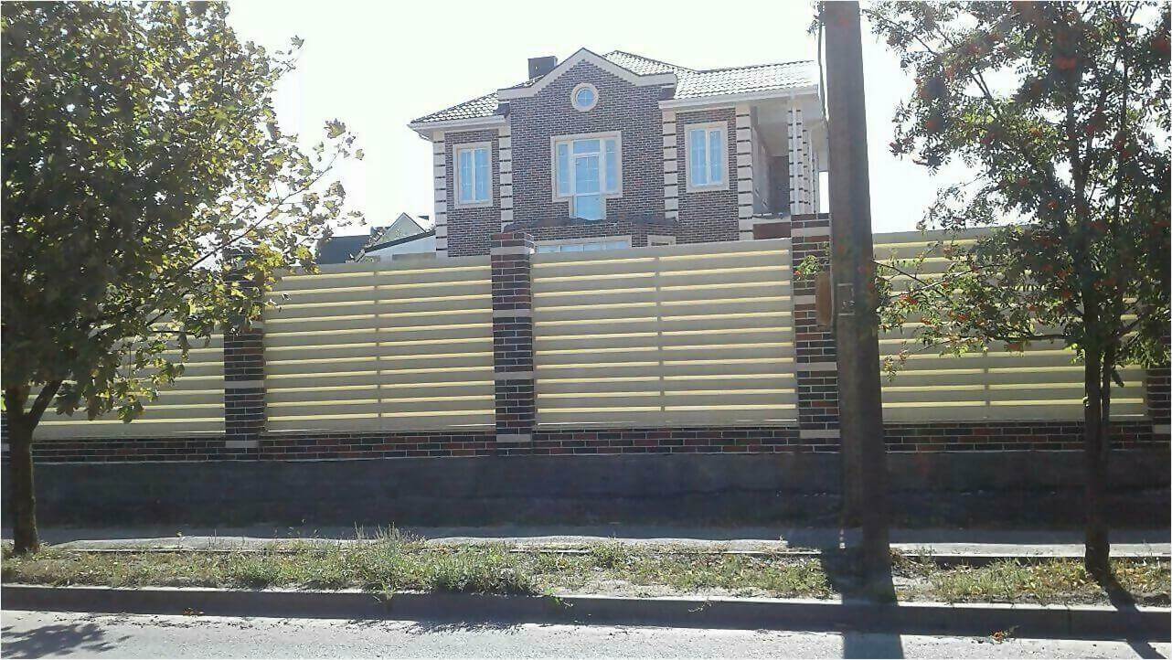 Забор из штакетника 115м фото2 в Анапе