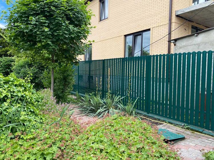Забор из штакетника 60м Зеленый Мох фото1 в Анапе