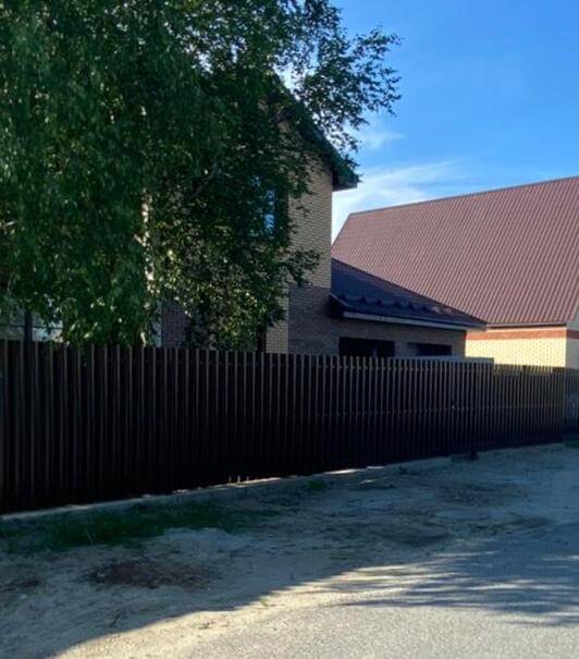 забор из штакетника шоколад фото3 в Анапе