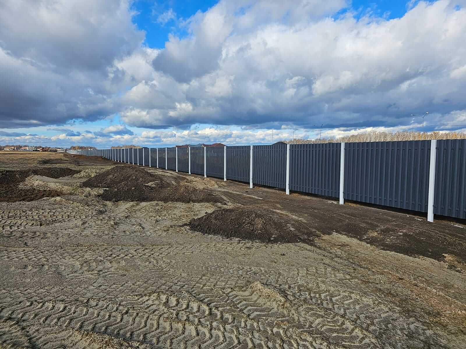 Забор из евроштакетника 234м RAL7024/7024 Серый Графит двусторонний фото 8 в Анапе