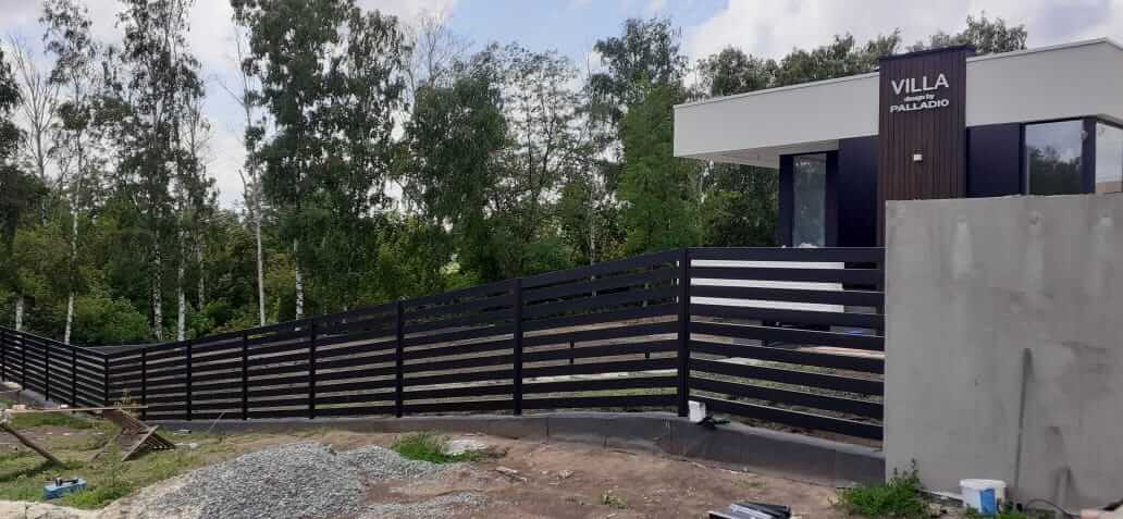 Забор-ранчо из металлопланкена 48м RAL9005 Черный МАТТЕ фото 2 в Анапе