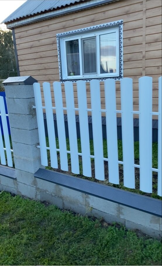 Забор из евроштакетника 16м RAL9003/9003 Белый двусторонний фото 2 в Анапе