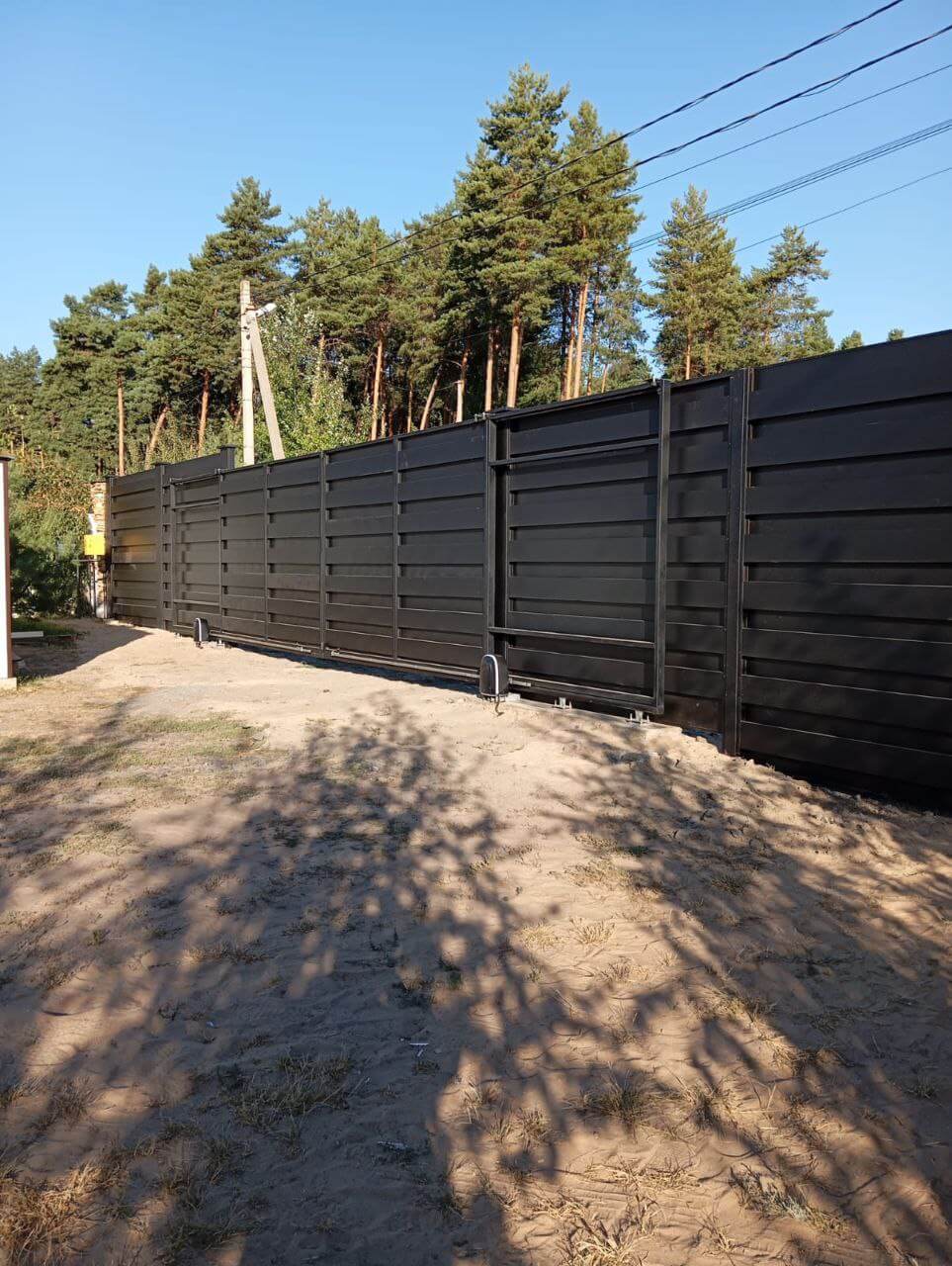 Забор-ранчо из металлопланкена 37м RAL9005 Черный МАТТЕ фото 2 в Анапе
