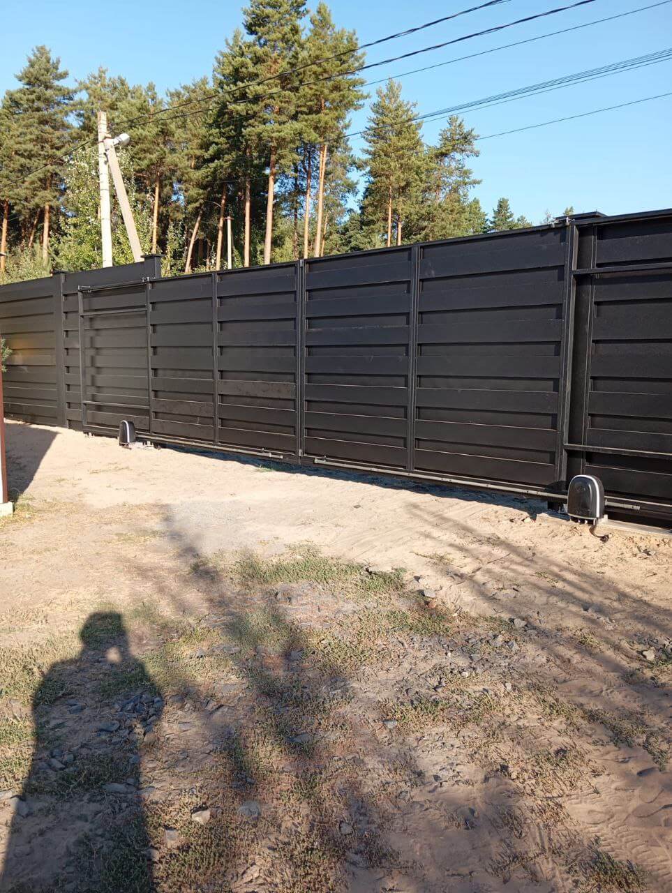 Забор-ранчо из металлопланкена 37м RAL9005 Черный МАТТЕ фото 1 в Анапе