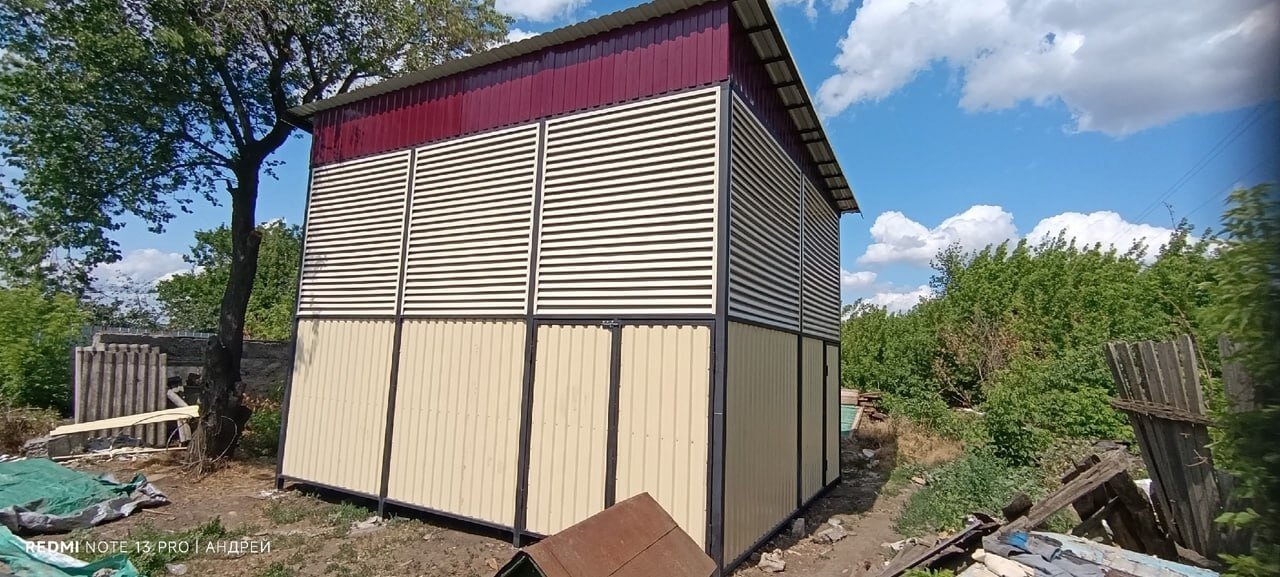 Сенник из ламелей еврожалюзи RAL1015 Слоновая Кость фото 2 в Анапе